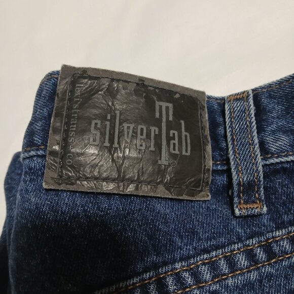 Vintage 1990s Levi's Silver Tab Loose denim blue jeans 31x32 USA Skater Grunge - Picture 4 of 8